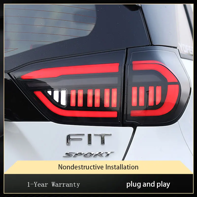 Car Lights for Honda Fit GK5 2021-2023 LED Auto Taillights Upgrade High Configure Design Running Tail Lamp Accessories