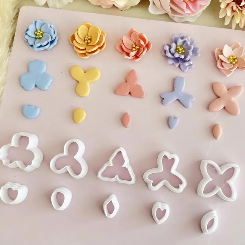 KX4B Earring Earring Cutter Clay Molds Earling Earring Cutter cho đồ trang sức đất sét