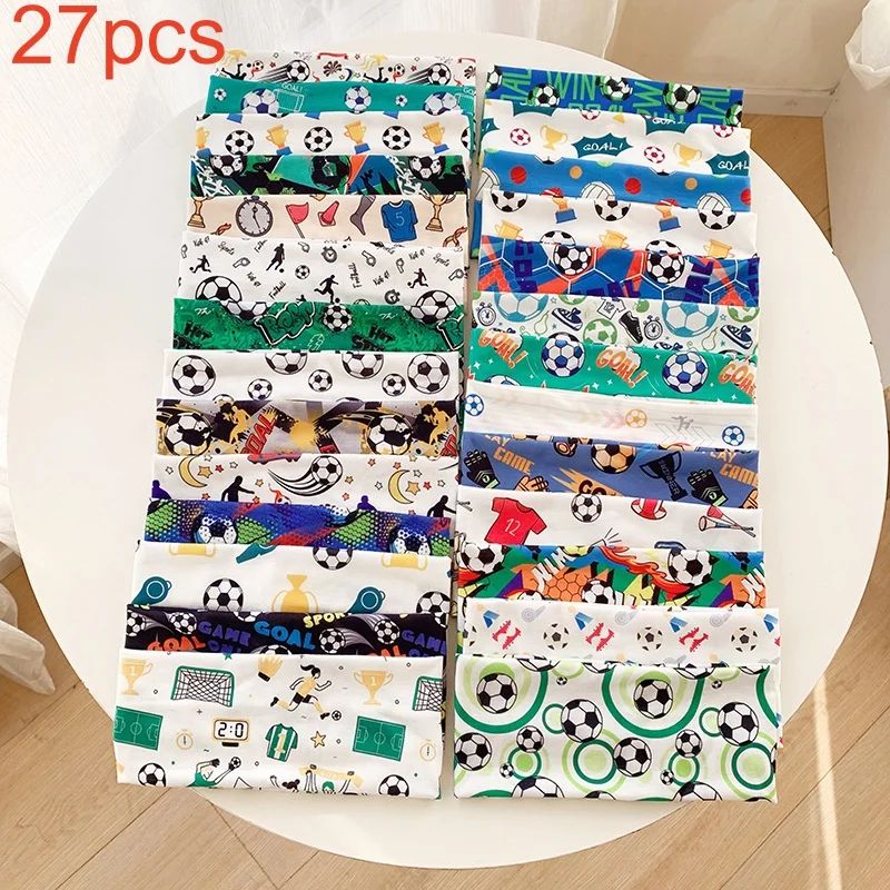27pcs Soccer Headbands for Girls Boys Elastic Headbands Adjustable Hair Accessories Soccer Team Gifts for Men Women Adults