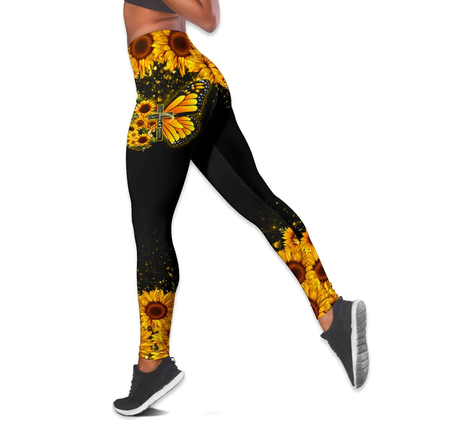 CLOOCL, mallas para mujer con estampado de mariposas y animales, pantalones de moda para mujer para entrenamiento al aire libre, pantalones para correr con realce