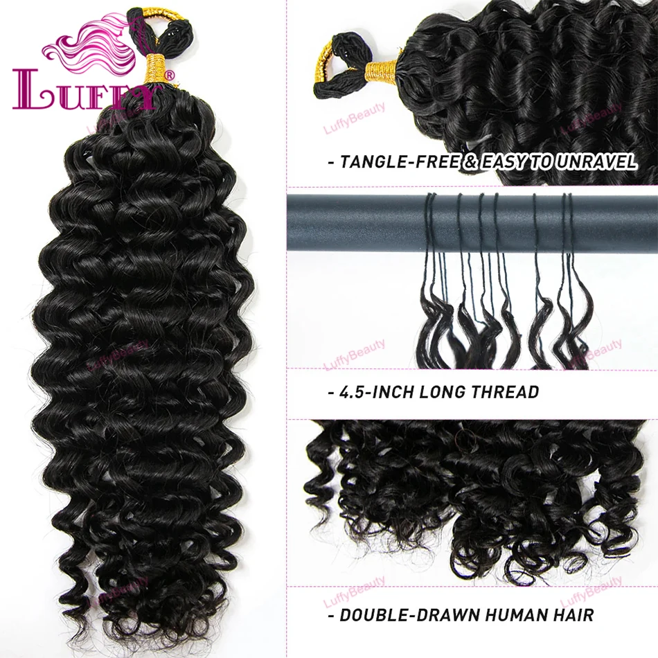 الإسبانية مجعد تجديل ريشة طويلة الحبل الكروشيه الشعر البشري ل الضفائر قبل فصل خفيفة الوزن ريشة وصلات شعر كروشيه