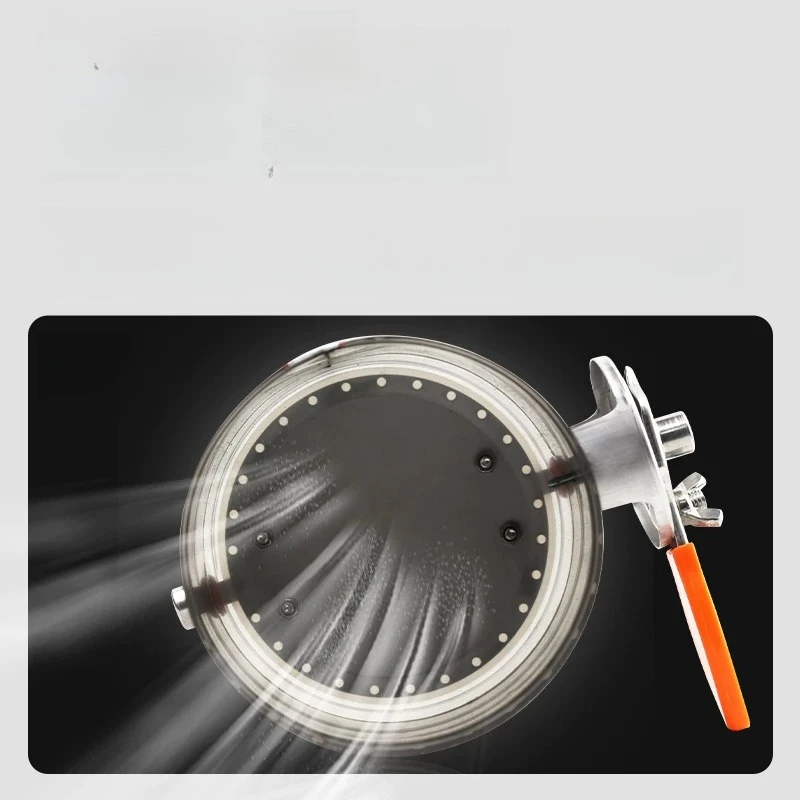 1pc Stainless Steel 304/201 Damper Air Valve Manual Check Valve For 3/4/5/6/8inch Pipe With Unilateral/Double Flange