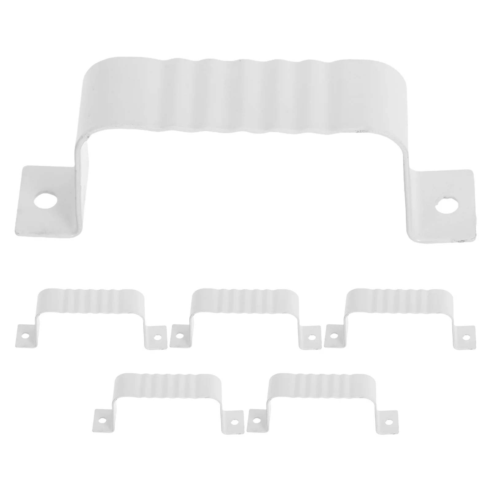 Clips para tuberías de agua de lluvia, abrazaderas de fijación cuadradas para canalones, soportes de bajante de Metal para sistema de drenaje exterior, hebillas de tuberías, 6 uds.