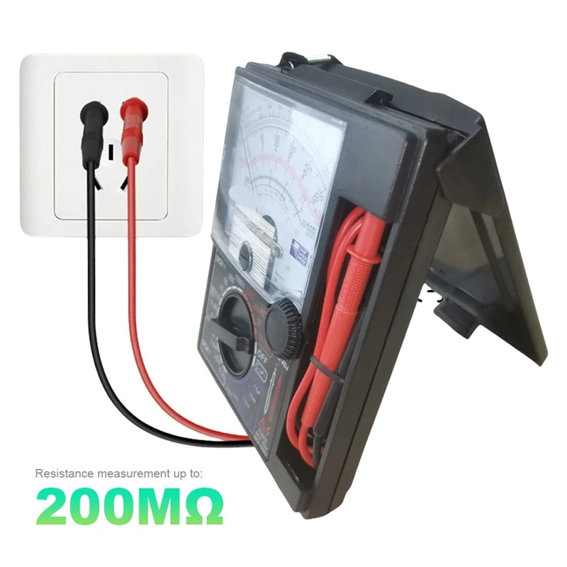 ABNO penguji Multimeter Analog, dengan pena uji bel, penguji arus tegangan DC 1000V, Multimeter Analog genggam