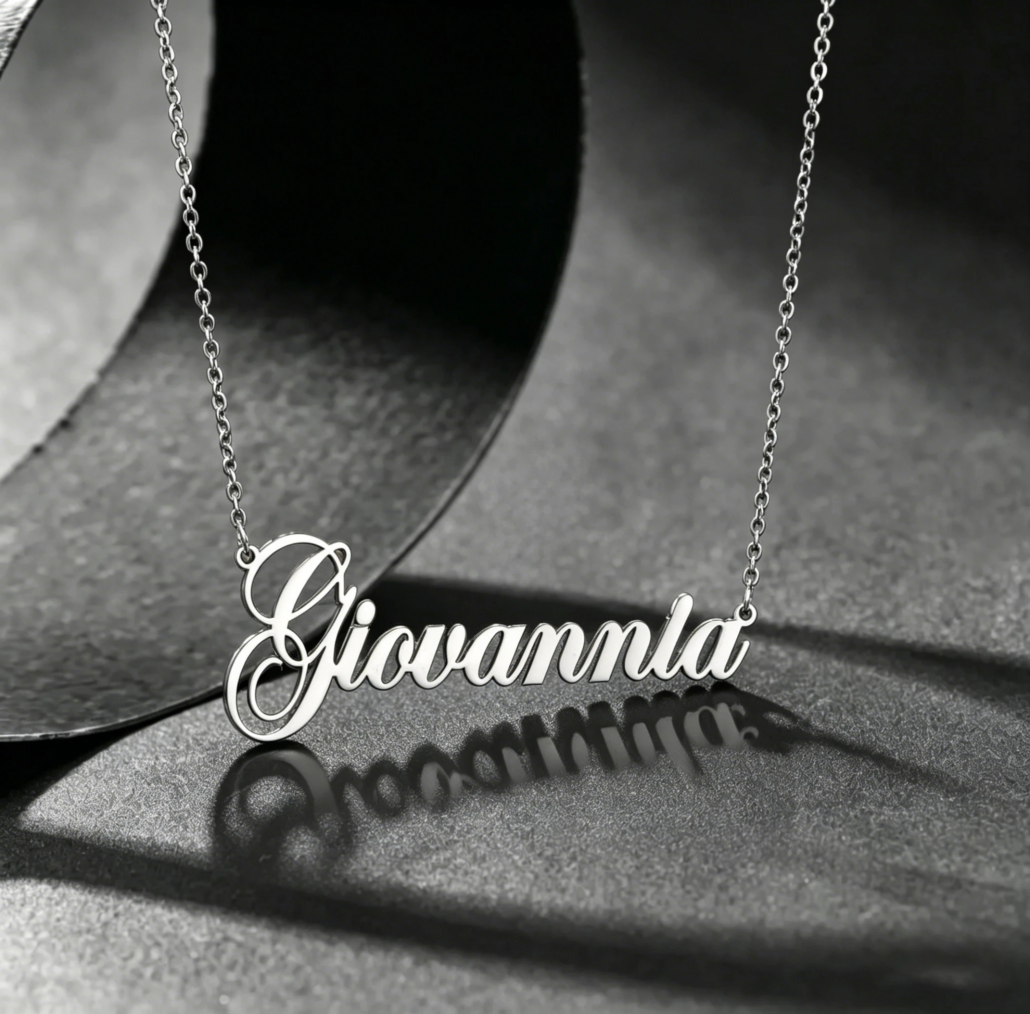 

Personal Name Necklace Custom Golden Choker Stainless Steel Jewelry for Women Men Wedding Anniversary Birthday Gift Her Him
