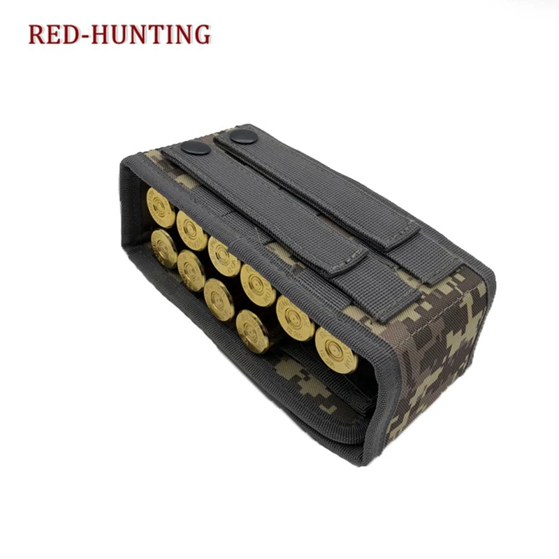 Tactical Magazine Pouch Hunting Accessories 16 Round 12 Gauge Shot Gun Ammo Shell Cartridge Holder Bag Molle Accessory