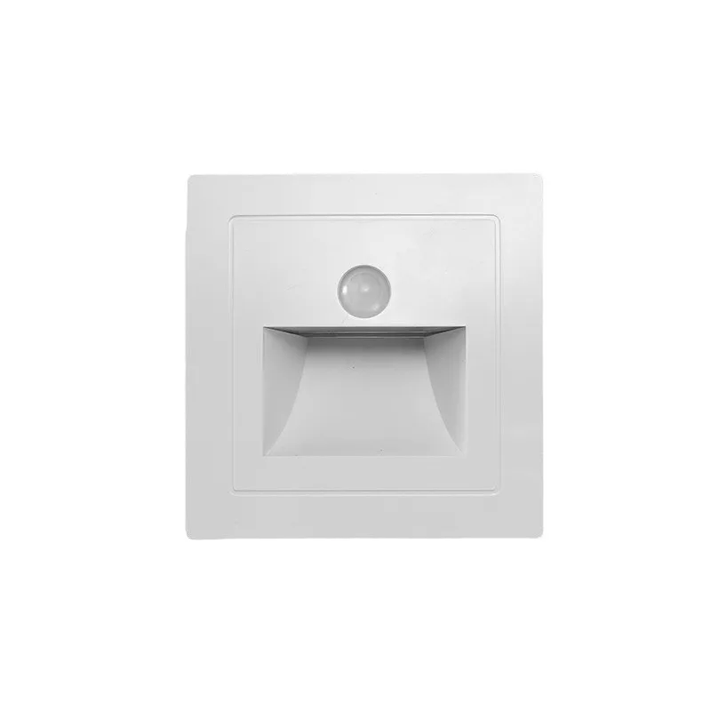 5PCS  Infrared human body induction foot light switch, wall foot light, step light, embedded corridor staircase LED light