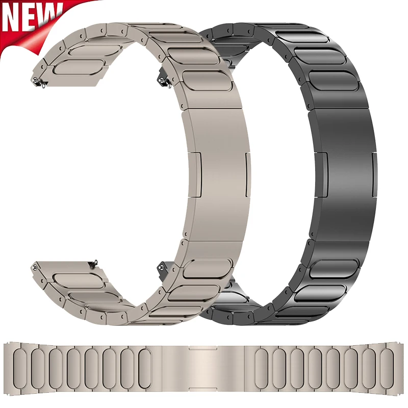 

22mm Luxury Titanium Strap for Huawei Watch GT 5 4 5Pro 4/3Pro 46mm Men Titanium Metal Band Bracelet for Samsung Galaxy Gear S3