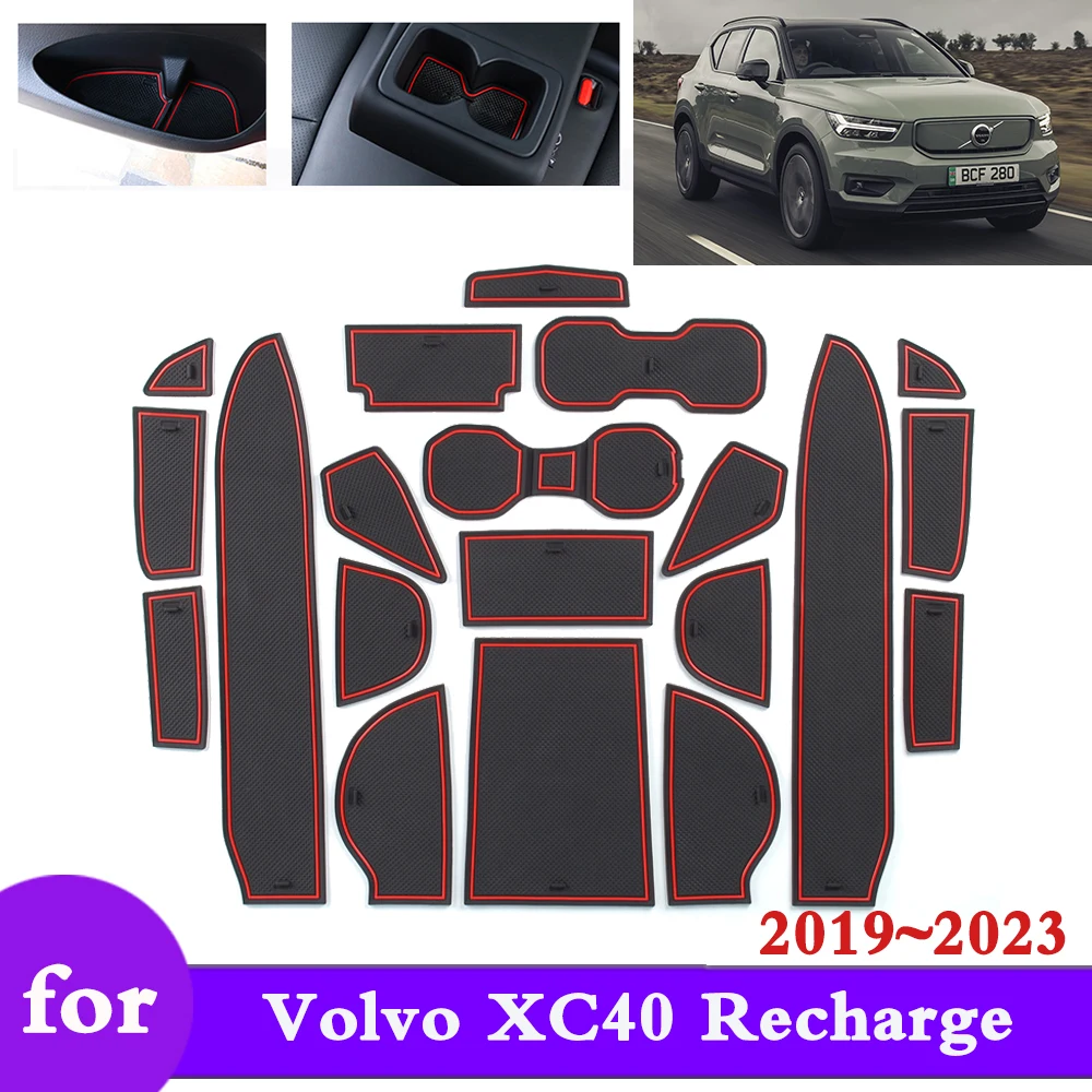 

Anti-slip Rubber Door Groove Mat Cushion for Volvo XC40 Recharge 2019 2020 2021 2022 2023 Gate Slot Pads Car Accessories Sticker