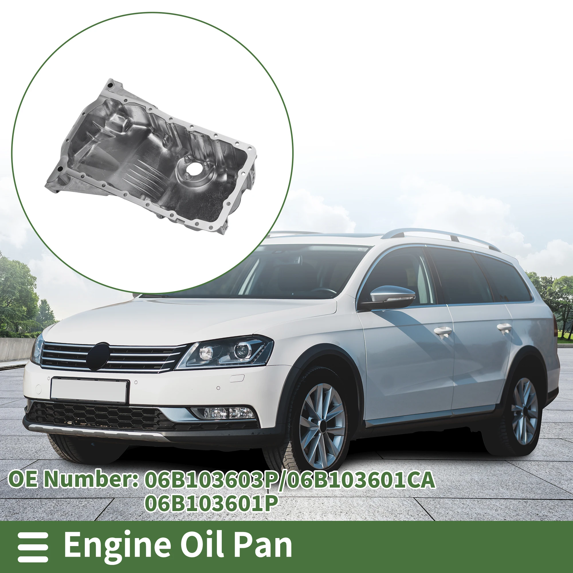 

UXCELL автомобильный масляный поддон двигателя, поддон трансмиссии для Volkswagen PASSAT 2000-2005, алюминиевый масляный поддон No 06B103603P