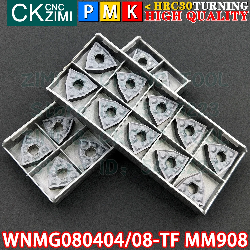 WNMG080404-TF MM908 WNMG080408-TF MM908 كربيد الخارجية تحول إدراج أدوات WNMG0804 WNMG 0804 CNC مخرطة معدنية أدوات تقطيع