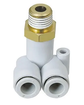 

Excellent white connector KQ2LU08/06/04/10/12-02S-01S-M5-03S-04S external screw tee