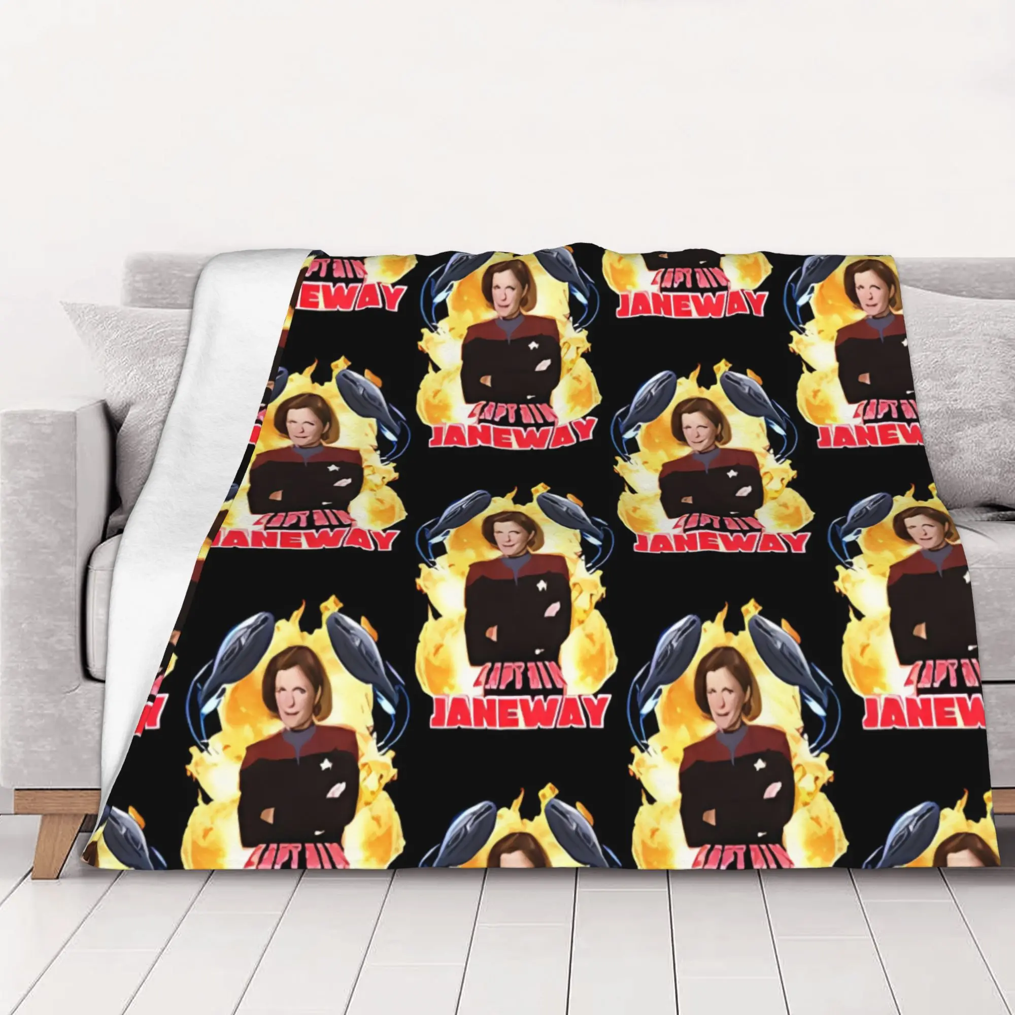 1PC home Cutecore Classic Star Trek Blanket Super Cosy Plush Home Living Room Sofa halloween