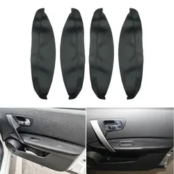 4pcs Car Styling Interior Door Armrest Panel Leather Cover Trim For Nissan Qashqai +2 2007 2008 2009 2010 2011 2012 2013 2014