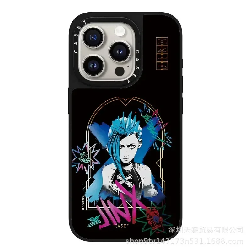 CAS Co-branded Arcane: League of Legends for Apple IPhone 16 Pro Max Jinx Peripheral Mirror Phone Case Birthday Gift