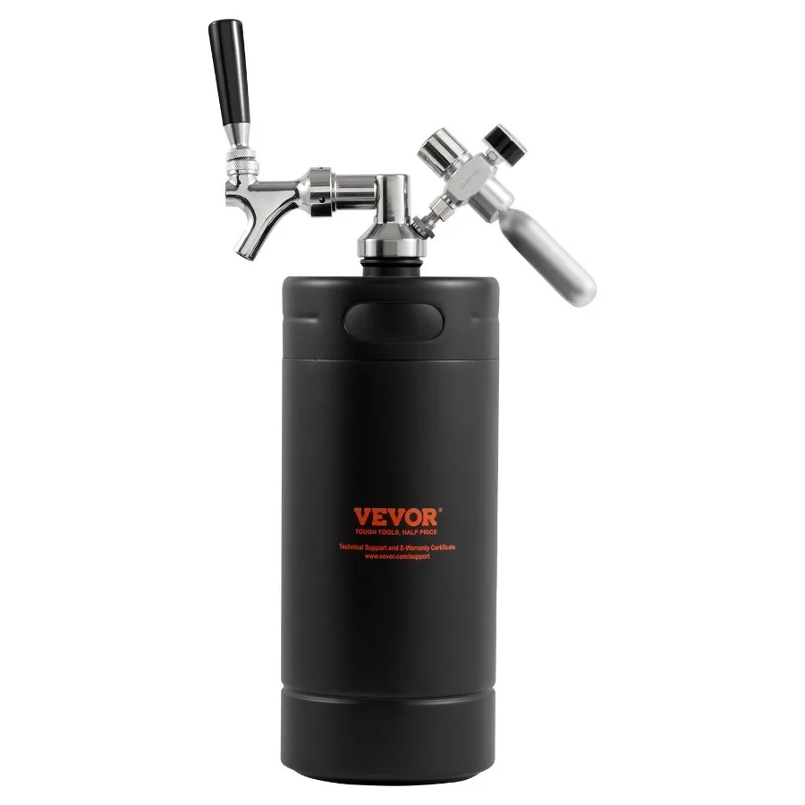 

Beer Growler Tap System 128Oz 4L Mini Keg 304 Stainless Steel Pressurized Beer Growler Keg Growler with Pressure Display CO2 R