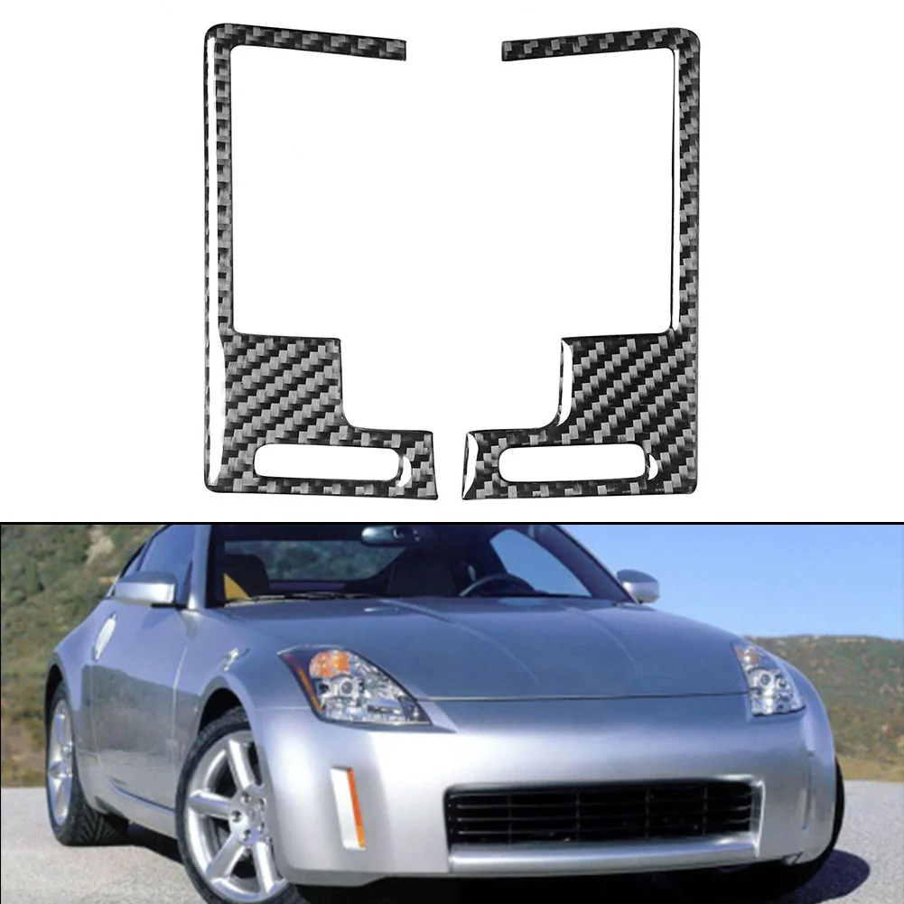 غطاء الكسوة لوحة داخلية سوداء لنيسان لوحة داخلية غطاء الكسوة ألياف الكربون ل 350Z 2003-2009 اكسسوارات السيارات لا شيء