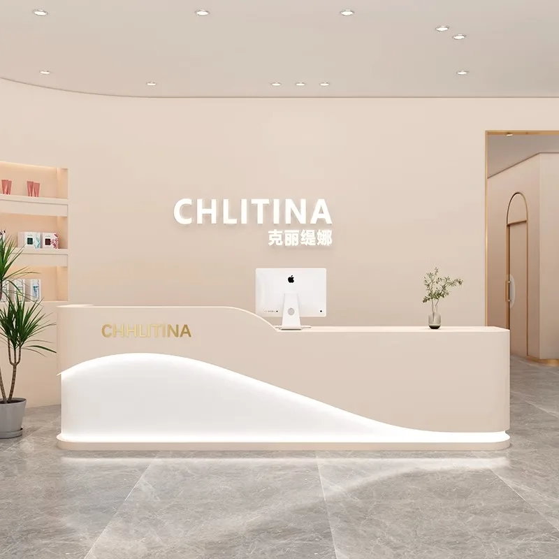 Hospital Counter Reception Desks Service Modern Checkout Rostrum Shop Reception Desks Standing Bureau Meuble Luxury Furniture