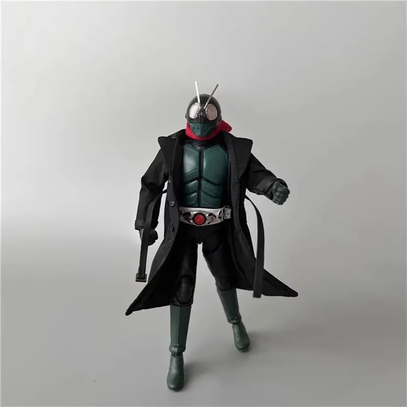 1/12 Male Soldier Knight Double Breasted Black Mid Length Trench Coat and Scarf Fit 6'' Action Figure Model Toy In Stock