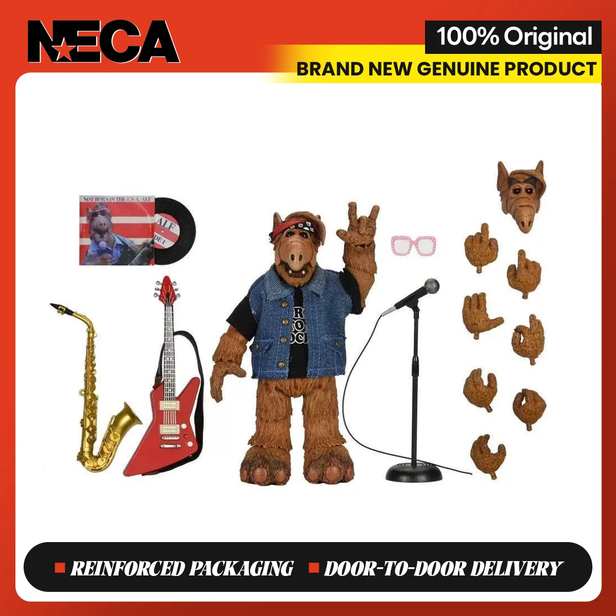 NECA Original Toys Born to Rock Ultimate Alf Rock And Roll 7 inches Action Figure Collection Anime Statue Model Ornament Gifts