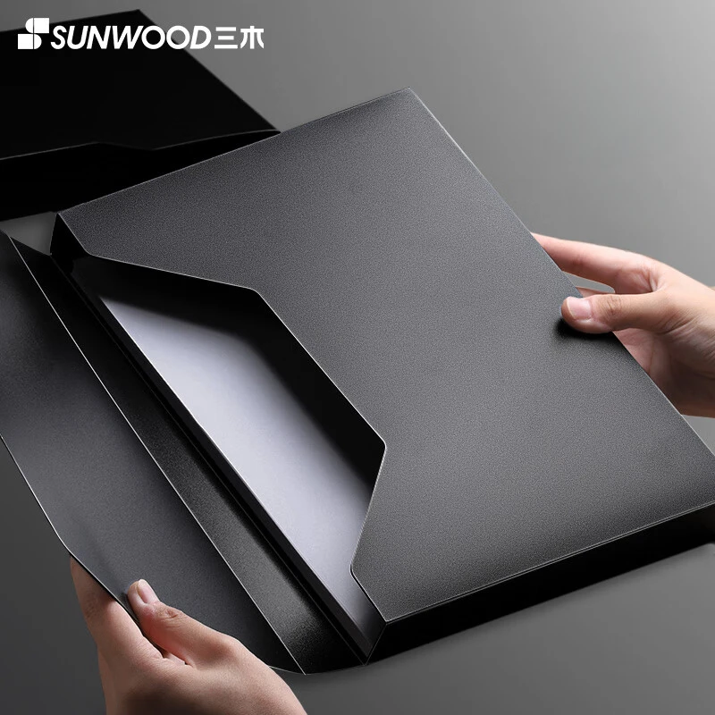 

SUNWOOD Master Series A4/35mm Slide-Out Storage File Box Sleek Design 1 Pack in Black (MC835)