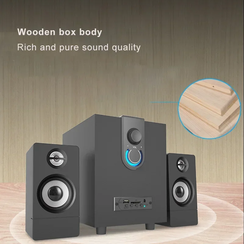 Home Theater Computer Multimedia Bluetooth Speaker Desktop Subwoofer For Notebook USB 3.5 mm Connection 3D Stereo Music Center