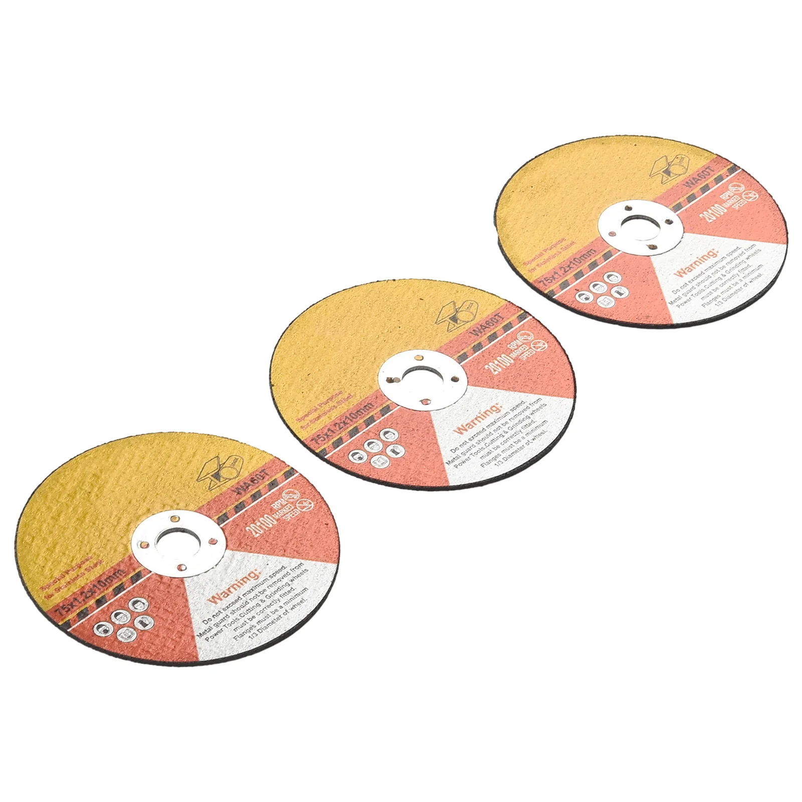 

3pcs Mini Cutting Disc Circular Resin Grinding Wheel Sanding Disc 75mm For Angle Grinder Steel Stone Cutting Angle Grinding Bit