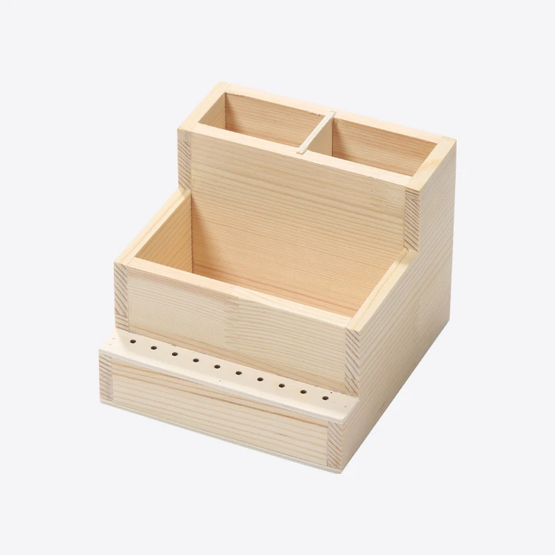 Nail Drill Machine Bits Wooden Holder for Nail Training Nail Art Accessories DIY Manicure Tools Box Display Box