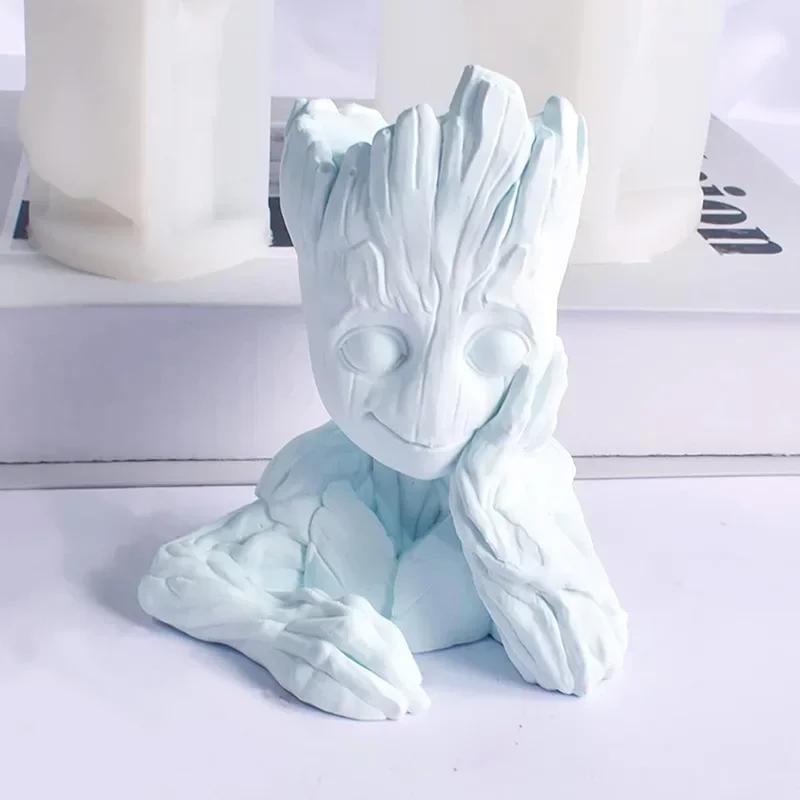 

2026 New model Advanced 1/2pcs Latest 3D Tree Man Epoxy Resin Silicone Mold Aromatherapy Candle Soap Clay Craft Making Mould