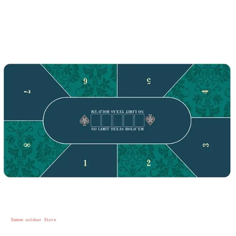 40x20 Inch Professional Mat, Portable Rubber Waterproof Table Cover 6 Player Layout for Table Top Game