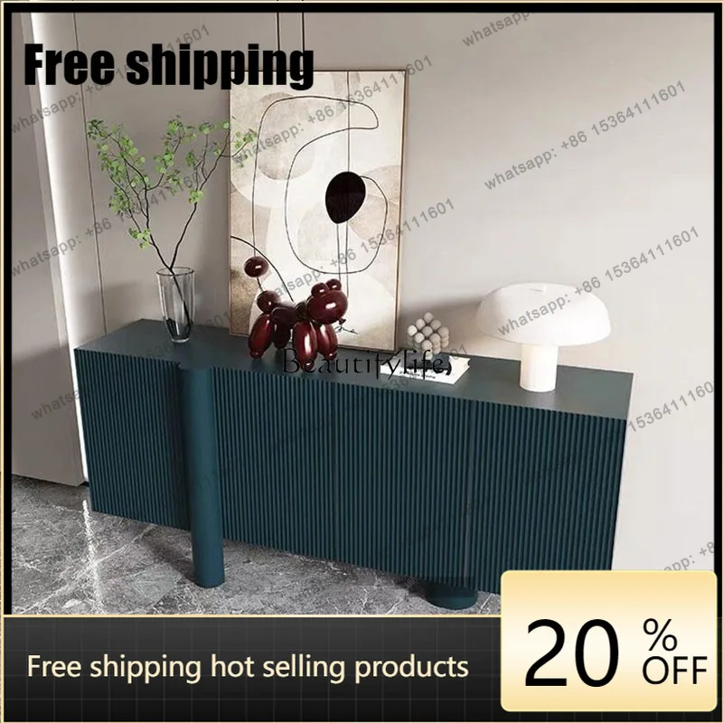 jj5 Best Seller Italy Nordic Minimalist Silent Wind Dining Side Cabinet Baking Paint Green Black Cabinet Shoe Cabinet Creative
