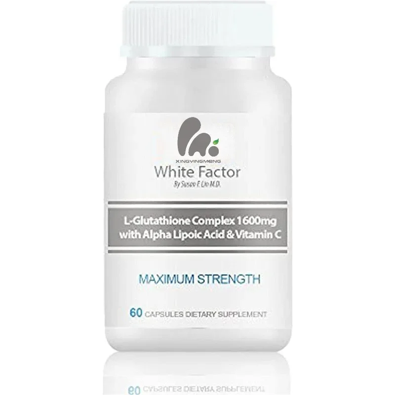 

Glutathione supplement capsules, containing effective antioxidants, vitamin C, and lipoic acid (60 capsules)