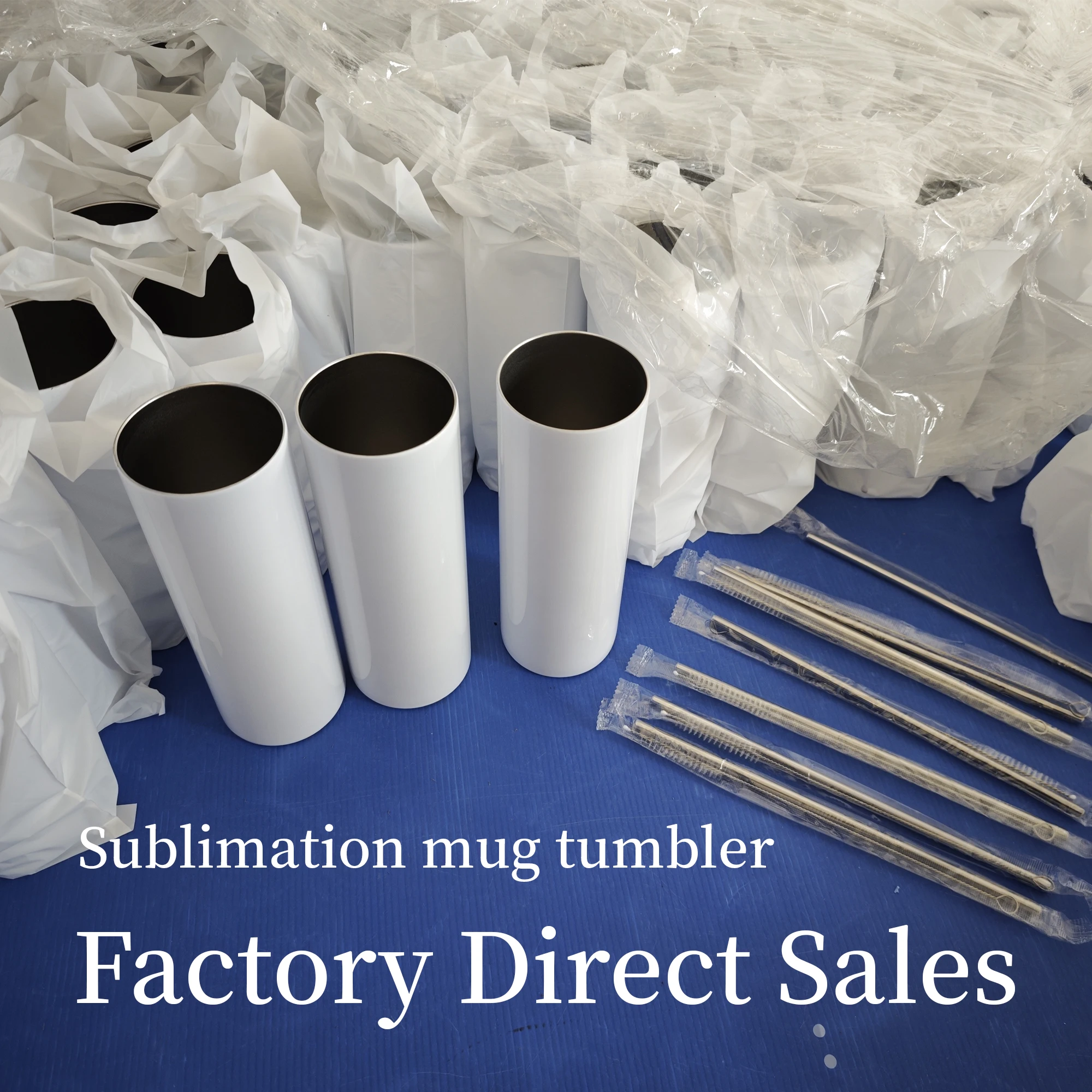 ProSub 20oz Straight Skinny Tumbler Sublimation Blanks Gloss White 1 Pack,25pack