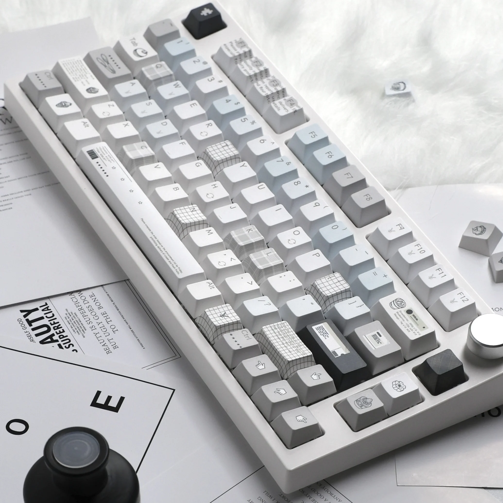 142 133 toetsen Cherry ONA profiel Blues Shufley thermische sublimatie Keycaps set PBT voor mechanisch MX Switch toetsenbord voor geschenken