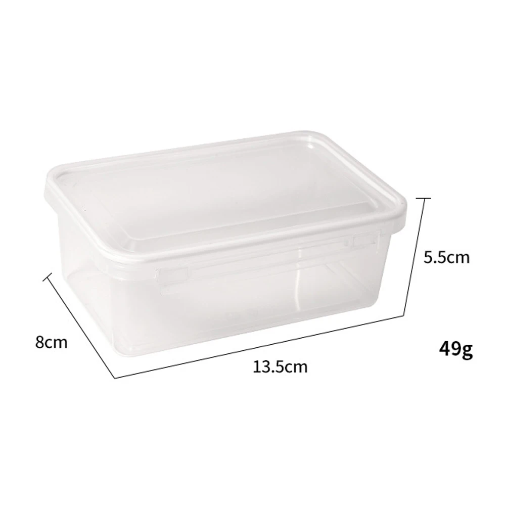 Transparent PP Food Storage Container With Sealing Lid For Fridge Fruit Meat Vegetable Preservation Organizer Box Kitchen Tool
