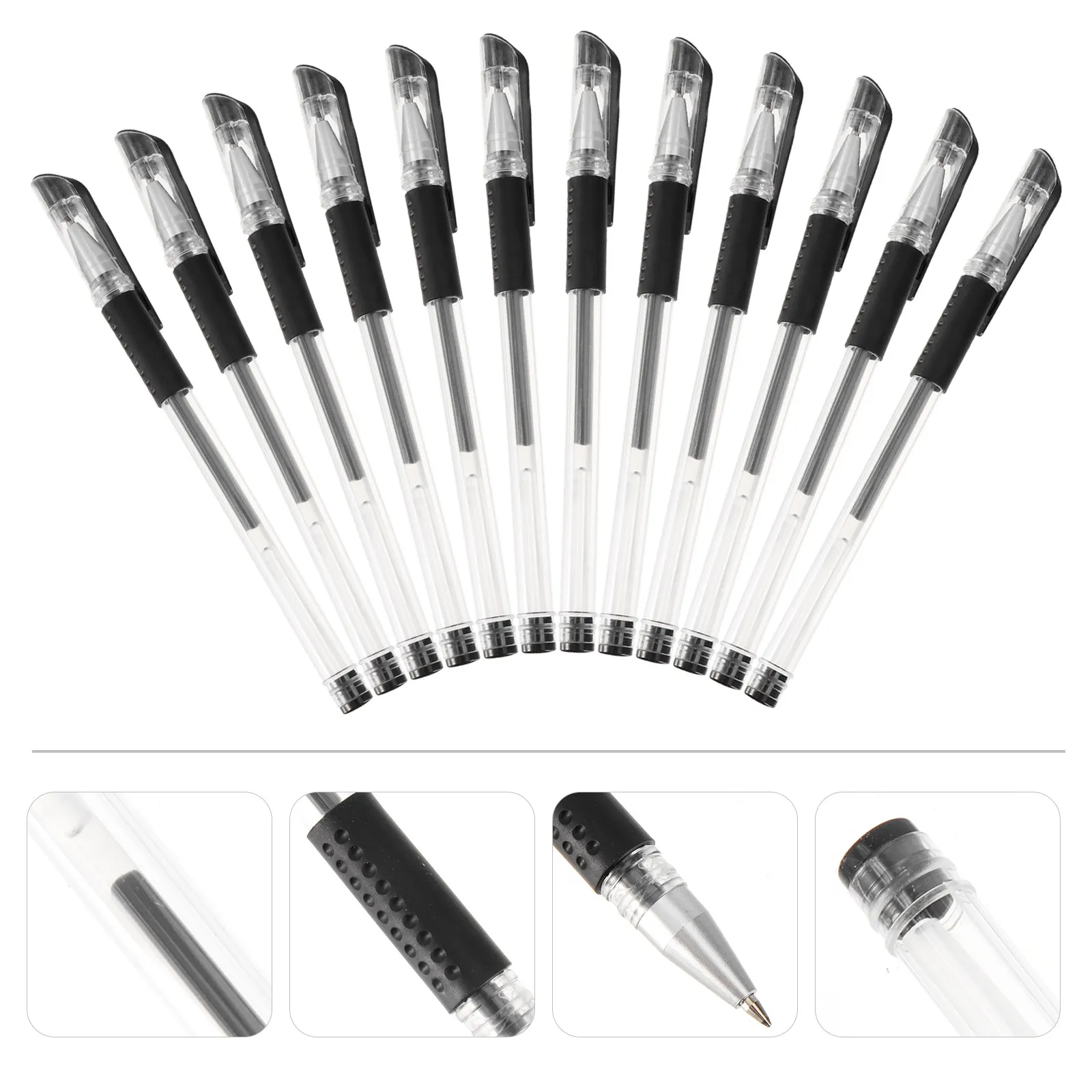 

Набор из 12 гелевых ручек 0,5 мм: минималистичный дизайн, плавное письмо, удобный захват, без усталости рук. Для школы, офиса, дома.