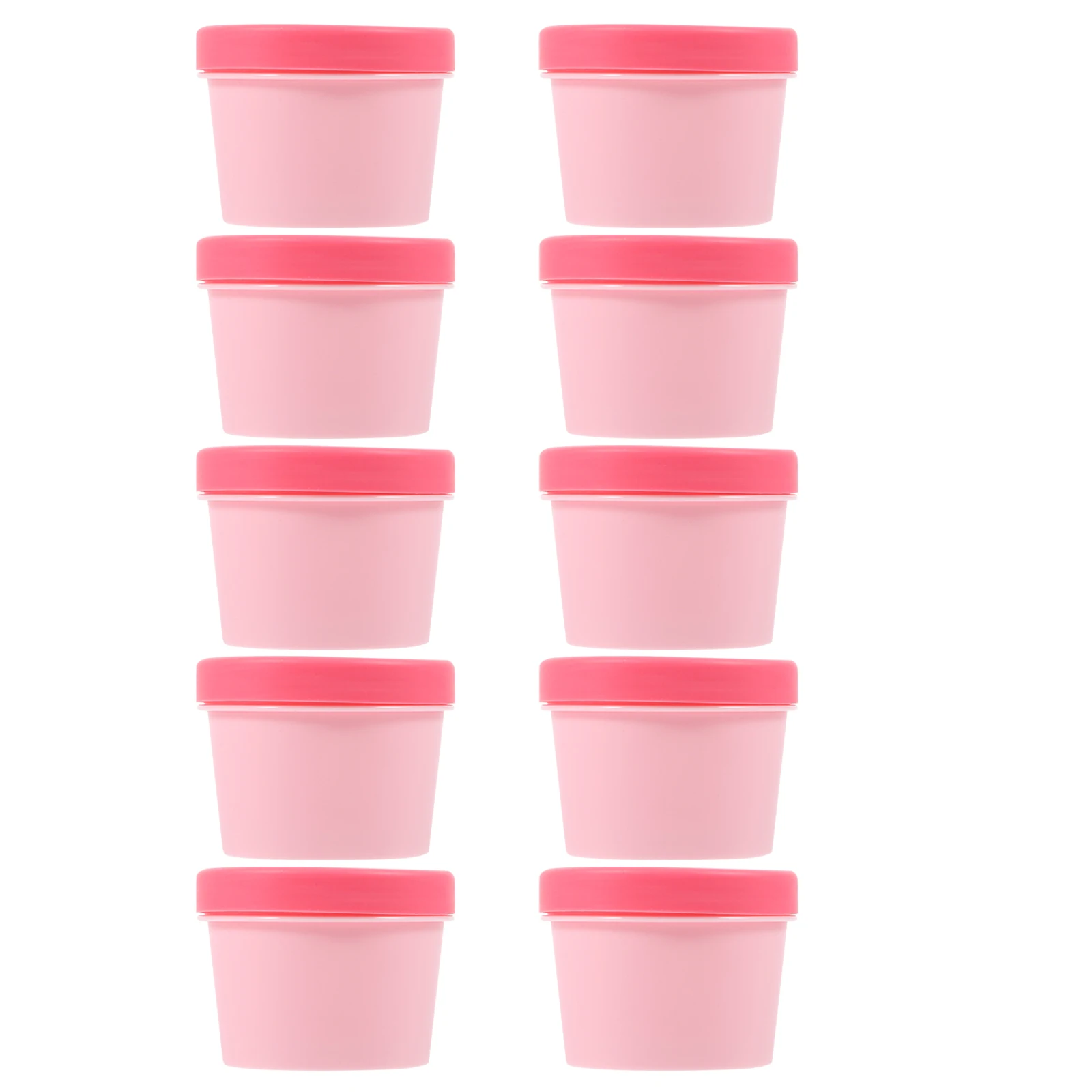 

10pcs Ice Cream Containers Plastic Dessert Cups Lids Freezer Yogurt Sorbet Homemade Storage Random Color Stackable Kitchen Use