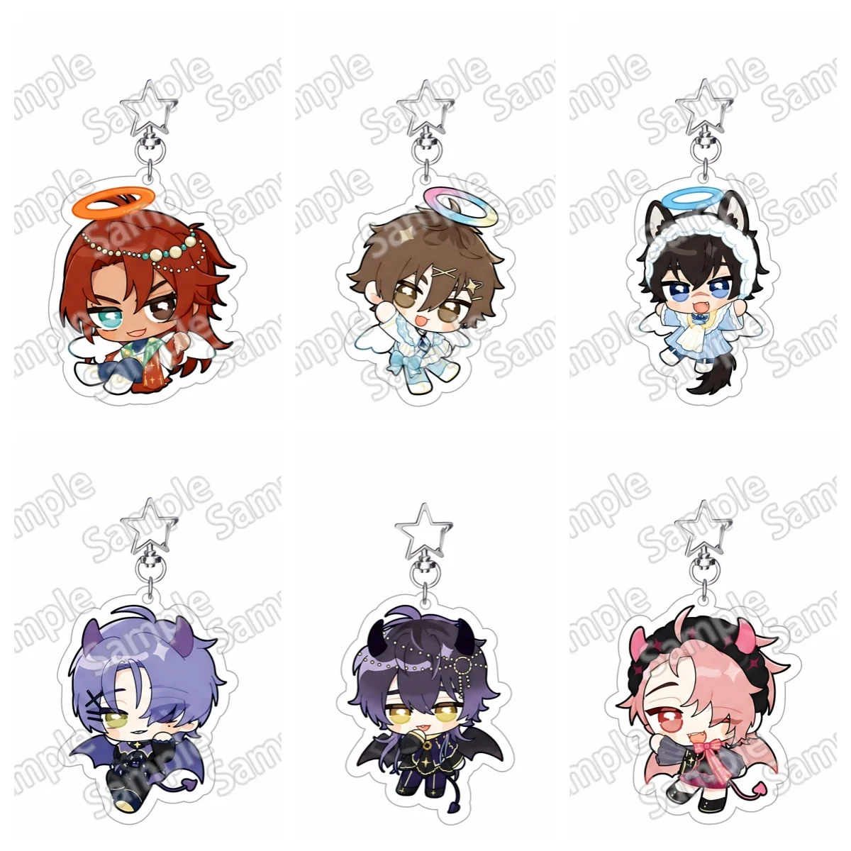 New Anime Game 6cm Nu: Carnival Keychain Stand Olivine Quincy Blade Acrylic Model Standing Sign Cake Topper Holder Desk Decor