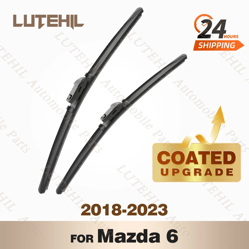 

LUTEHIL's Silicone Front Wiper Set For Mazda 6 2018 - 2023 2019 2020 2021 2022 coated windshield wiper blade 24"+18"