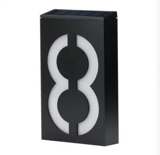 Solar Door Plate Address Sign Number Signs Light House Black Front Numbers Plaques