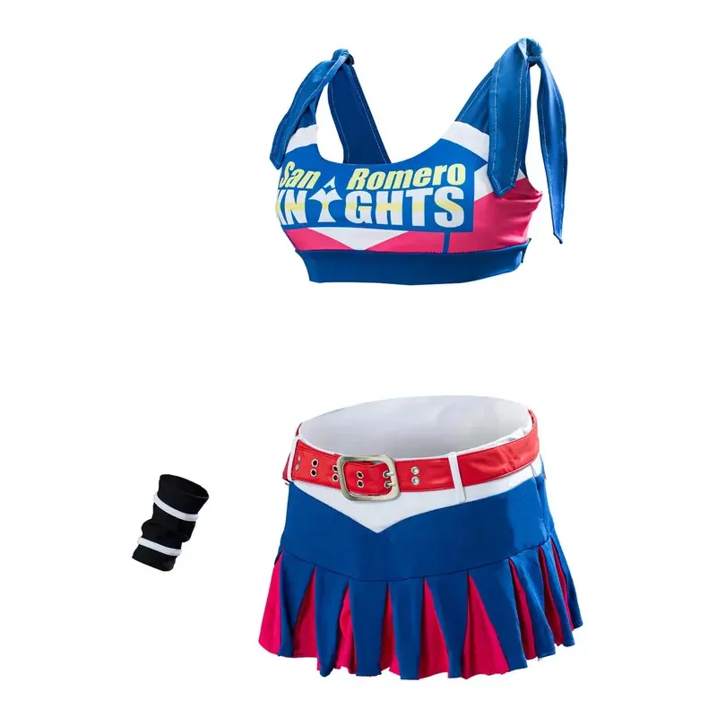 جولييت ستارلينج أزياء تنكرية لولي بوب بالمنشار أنيمي لعبة النساء الزي السيدات هالوين حفلة لعب الأدوار الملابس الموضة x;3