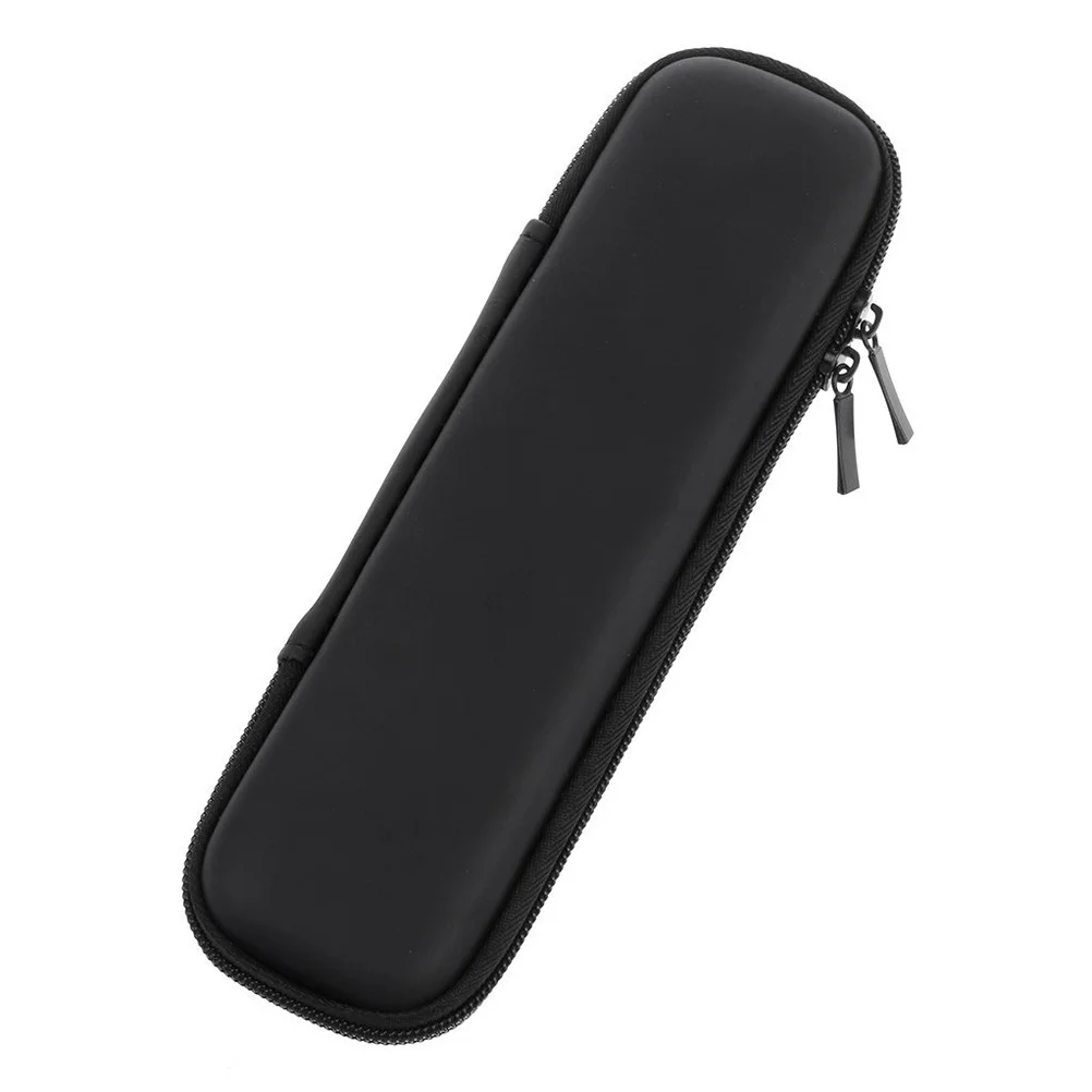 Bolsa de almacenamiento de bolígrafos negra, estuche de papelería multifuncional de PU Eva de Metal, organizador para escuela y oficina, ligero y duradero