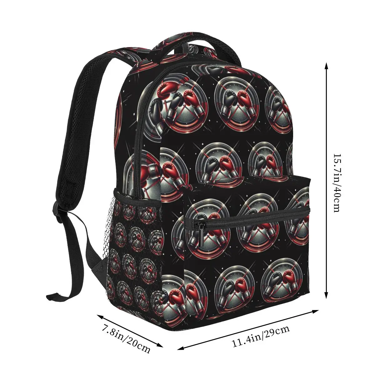 Dynamic 3D Boxing Gloves With Energy Sparks Backpack Hot Sale Daypack Large Capacity Kids BookBag School Bag Shoulder Bags