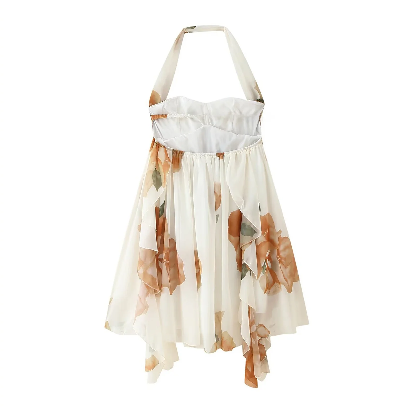 กระโปรงผ้าโพลีเอสเตอร์สไตล์ลำลองประดับโลหะสำหรับผู้หญิงแฟชั่นฤดูร้อนปี 2025 ใส่ได้ทุกวัน