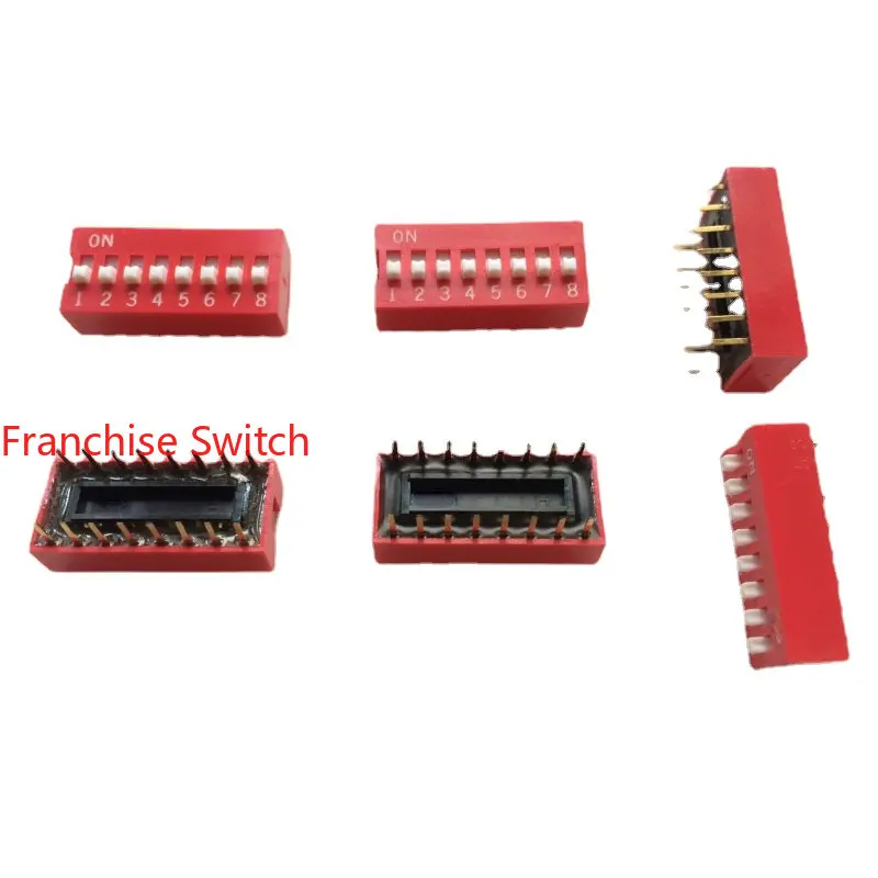 

10PCS DS-08-V Original DIP Switch 8-bit 8P Pitch 2.54MM Coded Gold Plated Feet