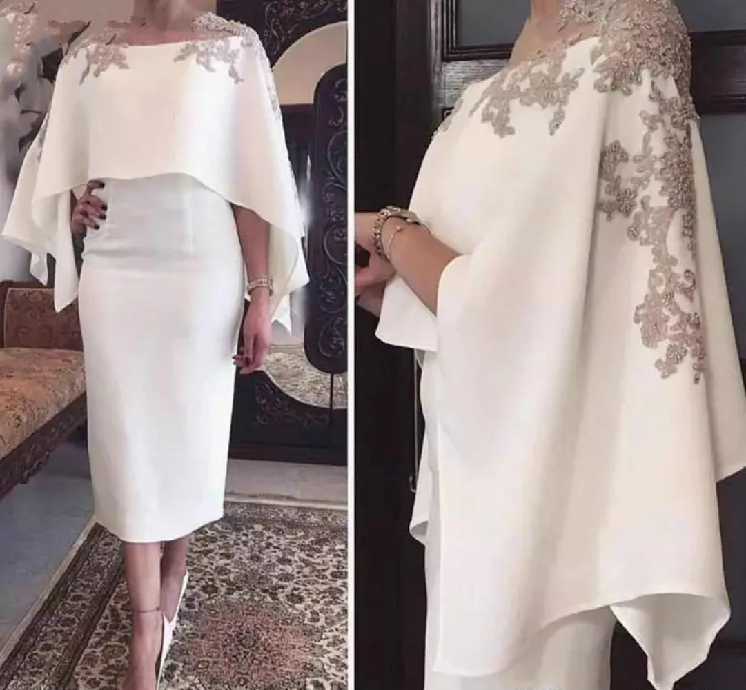 Vestido para madre de la novia, talla grande, longitud hasta el suelo, gasa, encaje, Media manga con encaje