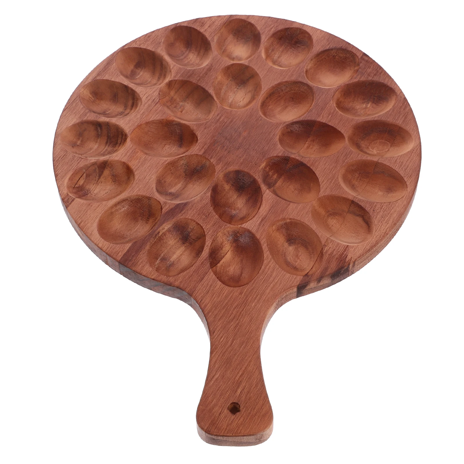 

Divided Egg Plate Wood Deviled Platter Bracket Dish Tray for Eggs Serving Trays