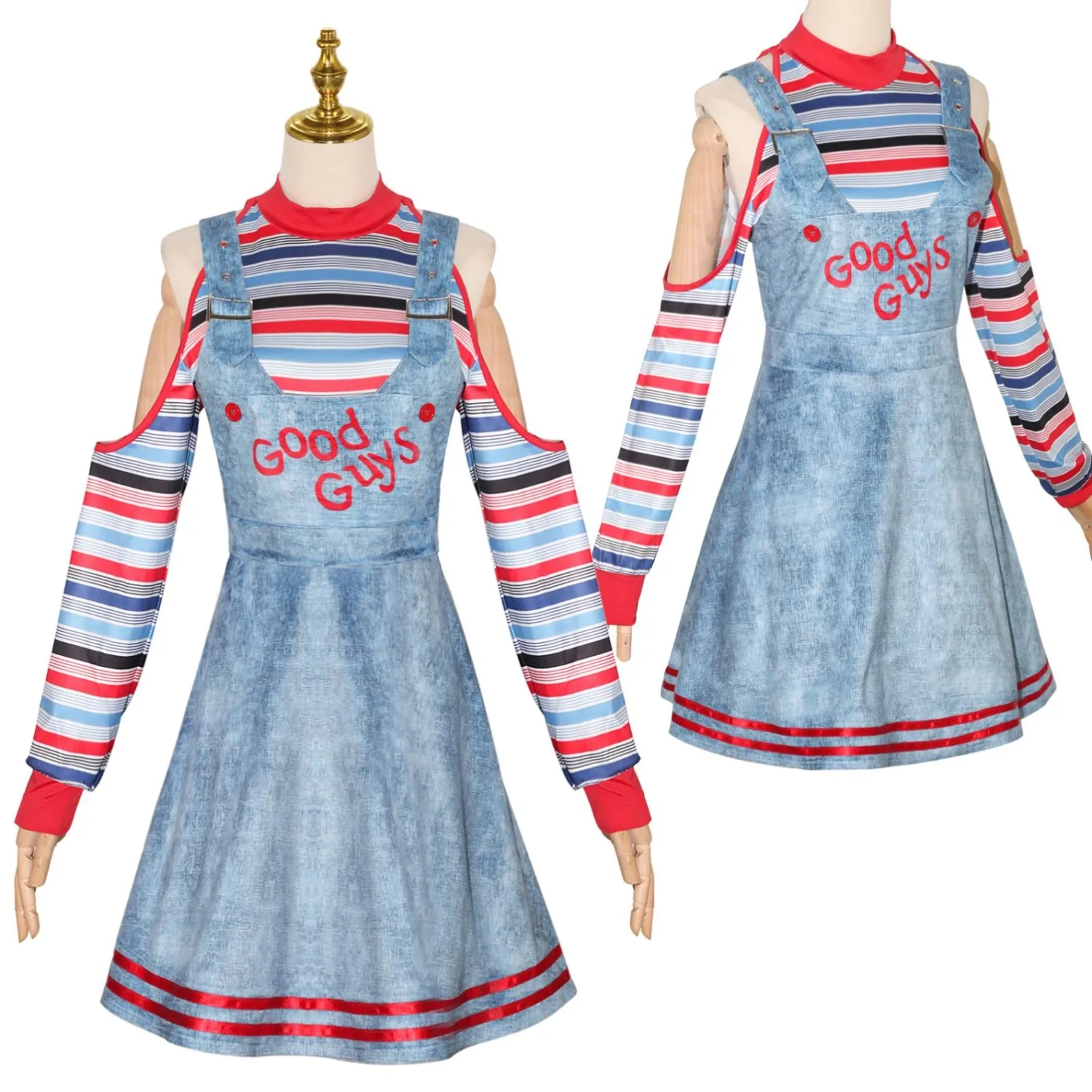 Chuy ホラードール コスプレ パンツスーツ ローリーン パフォーマンスコスチューム 女性用伝統衣装 ステージコスチューム バストラップパンツ