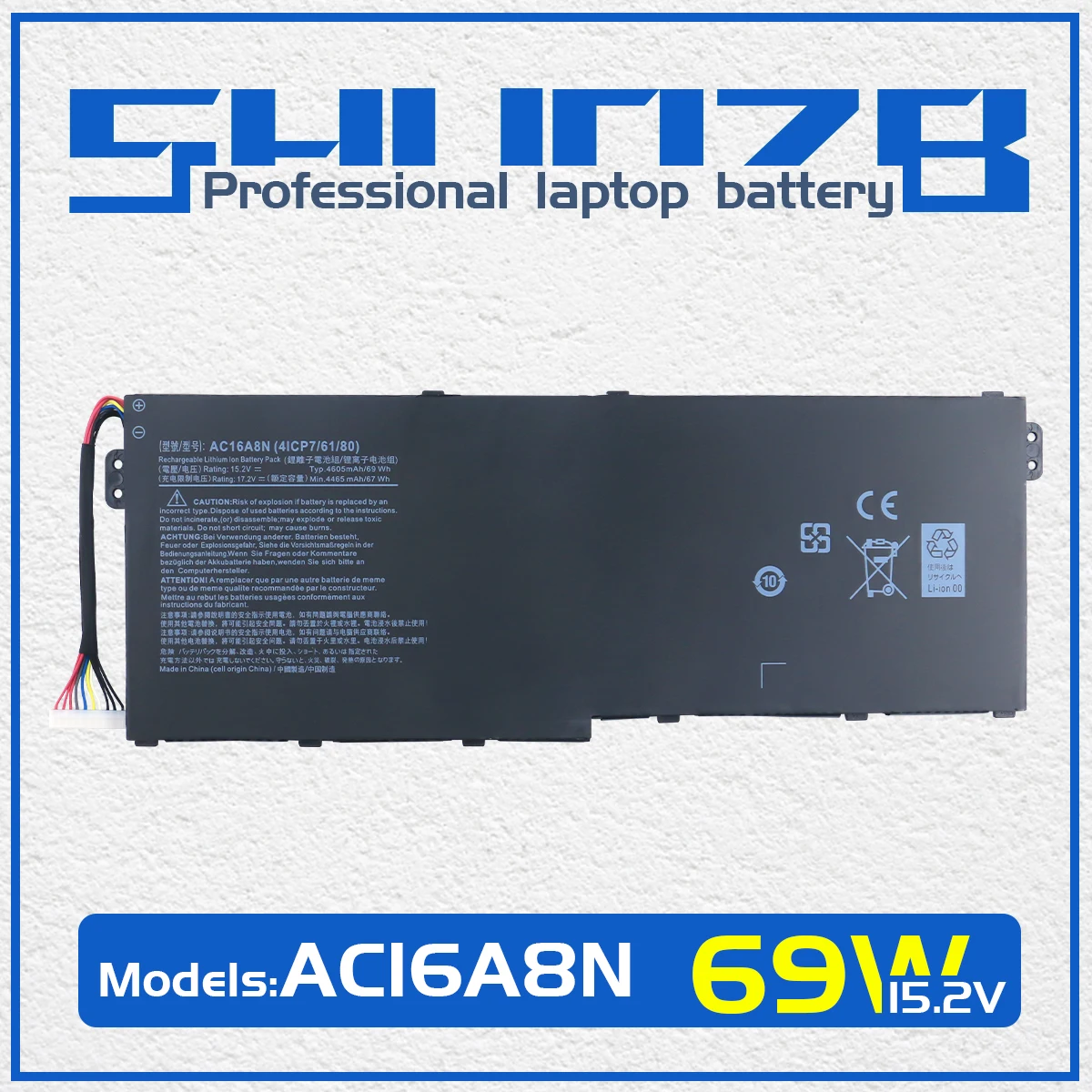 

New AC16A8N Laptop Battery For Acer Aspire V17 V15 Nitro BE VN7-593G VN7-793G VN7-793 73YP 78E3 717L 4ICP7/61/80 Free Tools