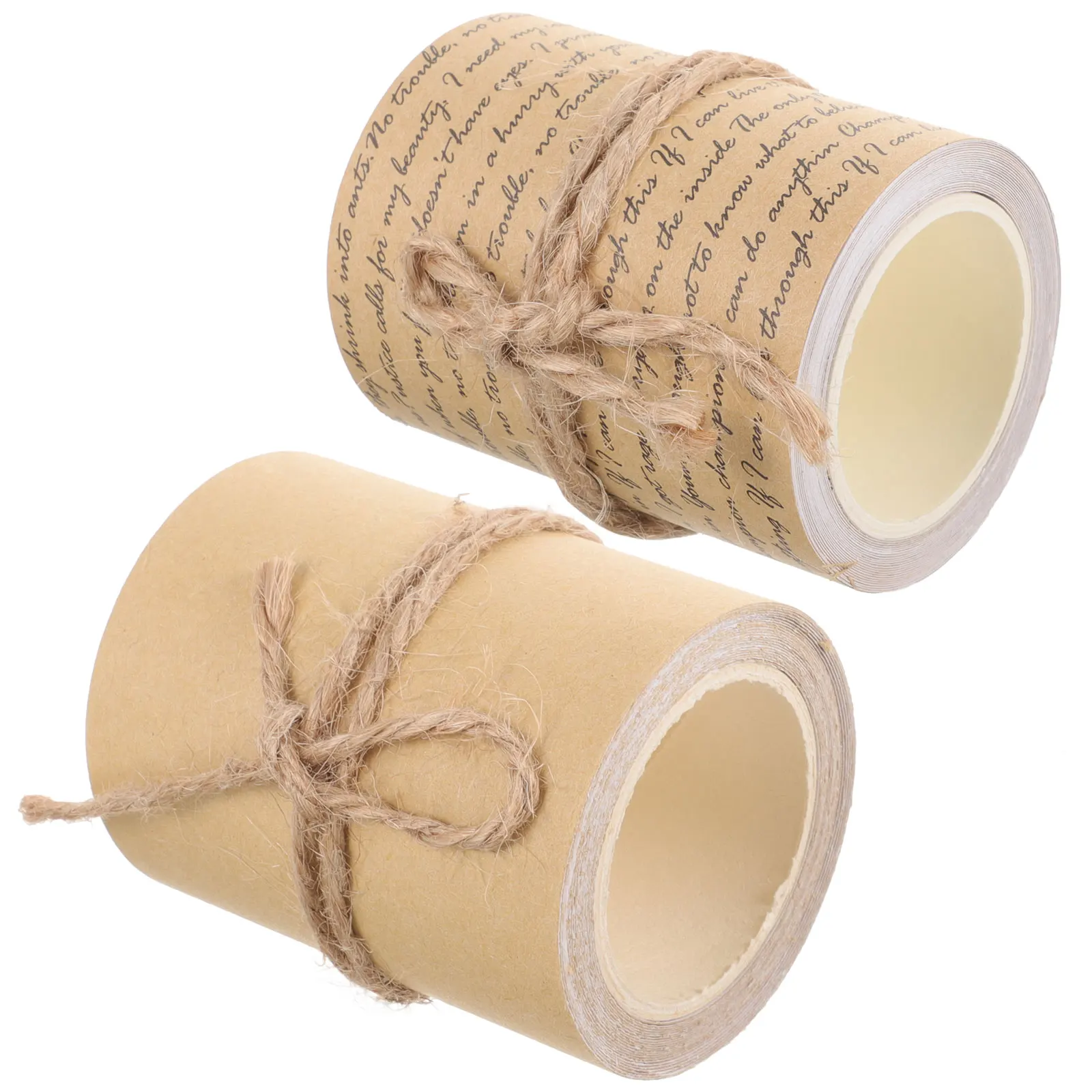 

2 Rolls Scrapbook Kraft Paper Tape Scrapbooking Decorate Journaling Decorative Washi Tapes